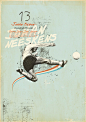 足球的吸引力：Zoran Luci怀旧风格足球海报设计