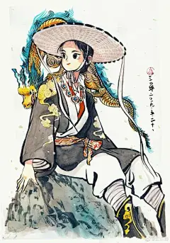 清华毕业的她，在纸上画“野生神仙”，这唯美水墨画引无数人点赞_白蝉