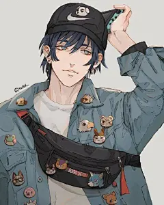 一组适合当头像的帅气男生插画作品 作者：日… - 半次元 - ACG爱好者社区