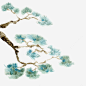 中国风手绘水墨风景山水徽派建筑18_新图网ixintu.com