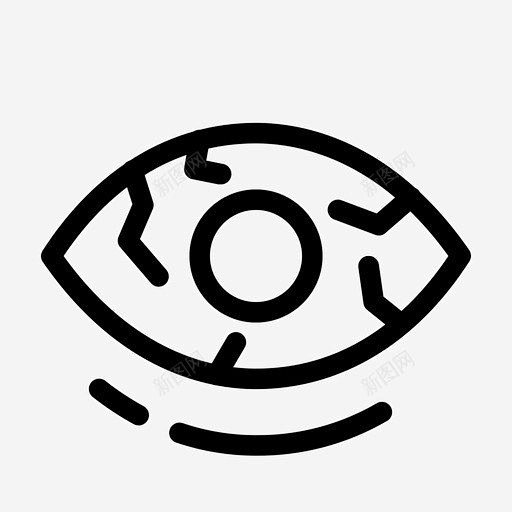 粉红色的眼睛刺激疲劳图标 页面网页 平面...