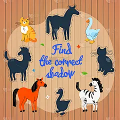 模板,动物,儿童,谜题游戏,矢量,可爱的,斑马,休闲游戏,灵感,比较