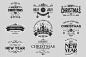 Christmas / New Year Badge And Label : 9 High Quality Christmas and New Year Labels / Logo Badges suitable for any kind of business during the holidays seasons. These badges can be used as logos, badges, stamps, stickers or in other promotional materials.