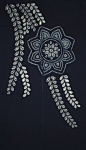 Kimoyes item: 18605 - Deep indigo blue dyed noren with hand shibori design.
