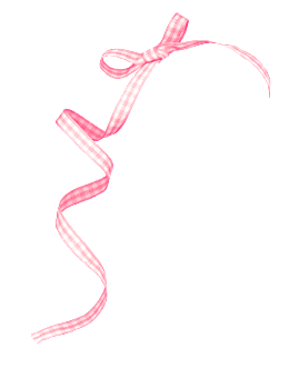 粉格子蝴蝶结