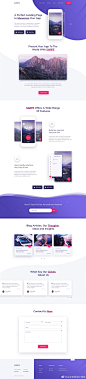 一款手机App的产品官网首页设计作品 Landing Page for Your App by Cristian Luchian #网页设计# ​​​​