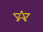 A plus star purple logo design symbol monogram by alex tass
