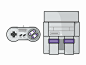 Super Nintendo videogame time super nintendo retro outline nintendo switch nintendo nes mini nes love icon set icons gameboy game fun consoles