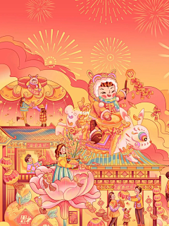 可柔哦采集到蛇年主题画