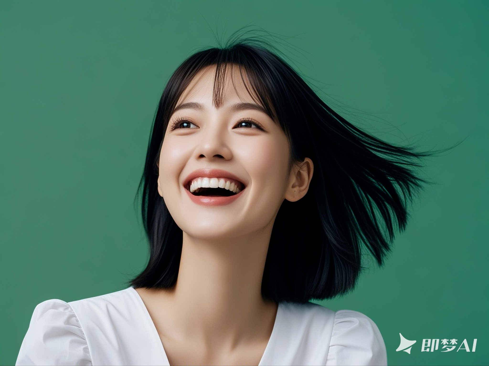 时尚气质优雅的女人摄影写真精致五官皮肤白皙淡妆杂志构图层次感立体感最佳质量背景虚化橘色鲜亮背景光影中景镜头超精细绘图_美女头像甜美