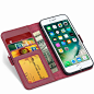Amazon.com: Lopie [All-in-one Series] iPhone X Wallet Case Flip Leather Folio Case Cover with Kickstand Feature Credit Card Slots and Magnetic Closure & Auto Sleep Wake Design for Apple iPhone X - Wine Red: Cell Phones & Accessories