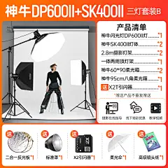 神牛摄影灯400w闪光灯600W摄影棚灯拍摄灯室内静物拍照灯补光灯打光灯套装 摄影闪光灯拍照灯光服装淘宝拍摄-tmall.com天猫