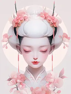 太好看了吧！Midjourney国风美女壁纸分享 - 小红书