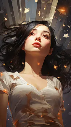 美少女和光广角镜头