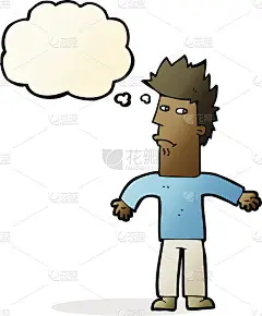 卡通人物与思想泡沫