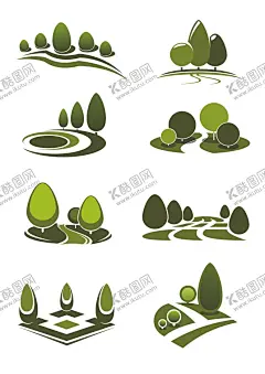 绿植森林简约插画 【酷图网】绿植森林,森林简约插画,树林,绿植插画,扁平风插画,卡通插画,手绘插画,插画设计,矢量元素,元素设计