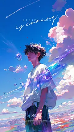 风是自由的，希望你也是。#治愈系 #插画 #壁纸@喵姐是只猫，采集@屿堍
