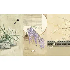 良印中式花鸟壁纸屏风墙纸墙布无纺布卧室客厅电视背景墙定制壁画-tmall.com天猫