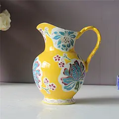 厂家促销!欧式田园风奶壶花瓶手绘插花瓶花器花插家居软装饰摆设