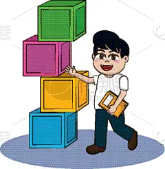 动画片,小学,男孩,可爱的,创造力,书,重返校园,愉悦,设计
