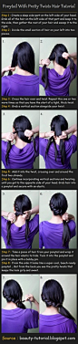 Ponytail With Twists Hair Tutorial