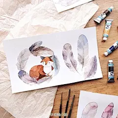 #艺术告白2016##简笔画# ins森系插画分享，作者见图九 ​​​​