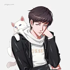 二次元美男和猫咪图片大小2000x2000px 图片尺寸2.22 MB 来自PNG搜索网 pngss.com 免费免扣png素材下载！二次元#高冷#俊朗#卡通#卡通手绘#可爱#猫咪#美男#萌系#喵星人#日系#少年#帅气#
