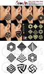 9 Wood / Acrylic / Leather Geometric Earring / Pendant Templates Vector Digital SVG DXF Jewelry Cut Files Download Laser Die Cutting JB-1119