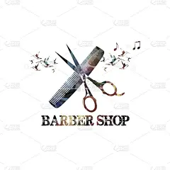 美发工具背景与梳子和剪刀