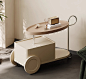 奶油风小推车可移动大容量边几沙发边桌设计师艺术客厅高级感边柜-tmall.com天猫