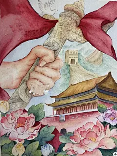 【素材】爱国题材画 (55).jpg