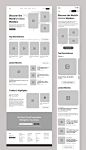 This may contain: the website design is designed to look like it has many different layouts and colors