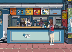 腻爱♚采集到卡通漫画场景