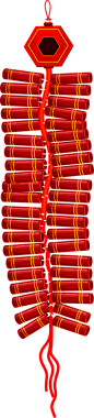 鞭炮 中国新年中国年新年传统复古元素氛围PNG免扣素材