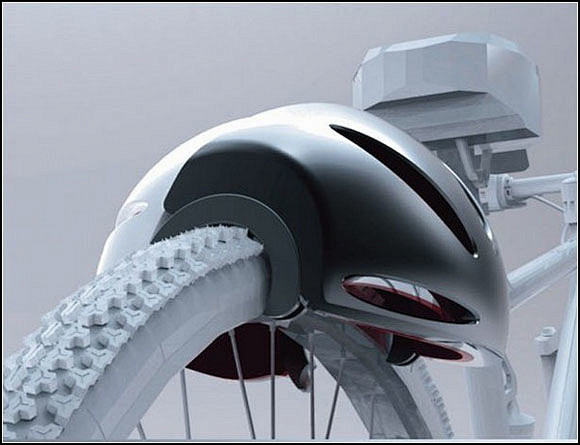 自行车头盔锁创意设计::设计路上::网页...