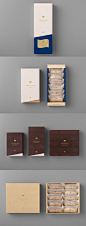 Packaging with gold foil detail for Japanese confectioner Anténor designed by UMA