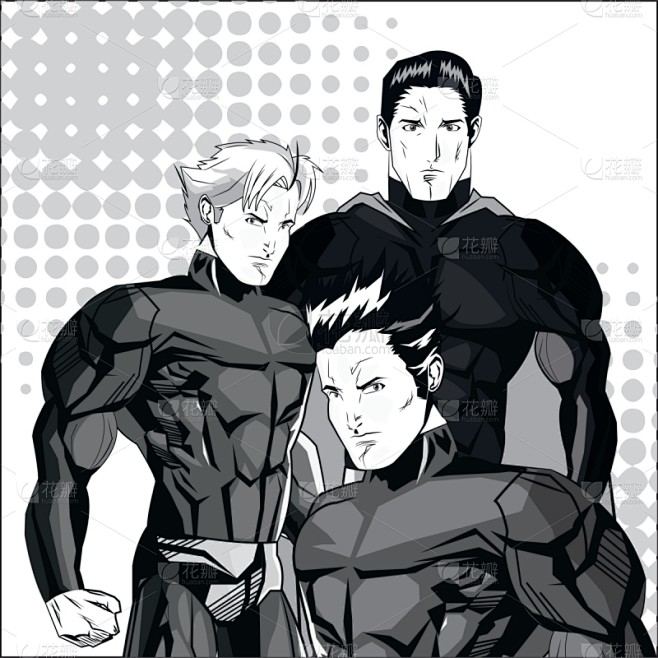 男人,动画片,男孩,制服,人,硬朗,概念...
