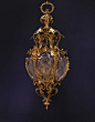 OnlineGalleries.com - French gilded bronze and cut glass 'Rococo' Lantern: