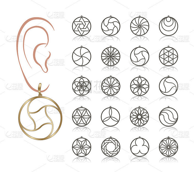 Earring Vector Templ...