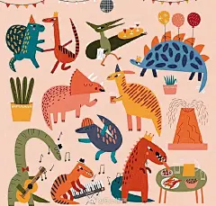 今天分享插画师：teresa作品
扁平风商业插画，同学们可以用鼠标绘制，：钢笔工具，矩形选框工具，填充工具，画笔工具（添加纹理）多边形套索工具
可在图层最上层➕一张纹理画布仿画笔效果
乐乐商业插画课程#乐乐插画每日分享# ​​​​