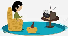 看电视的妈妈 设计图片 免费下载 页面网页 平面电商 创意素材