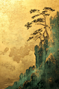 AI便利店｜【国风-AIGC】金绿-山水系列 - 小红书