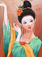 插画 丨 一组精致的古风女子图