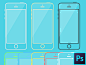 iPhone 5s / iPhone 5c Line PSD Template