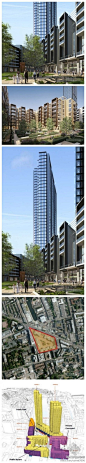 诺曼·福斯特设计的伦敦北部高层住宅。诺曼·福斯特规划了共有800户住宅的两栋楼，分别高41和36层，建成后将成为此地区最高的建筑。设计师为伦敦北部的两座住宅摩天大楼提出了一个多种用途的发展计划。这两座大楼将会成为伊斯灵顿区的居住建筑群的一部分。{详细}http://t.cn/zTsp3CL