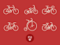 Bicycles icons PSD #采集大赛# #dribbble#