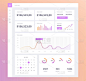 图表仪表板模板, 平面设计图和图表。用于 web 和移动应用程序的信息图形 Ui 元素