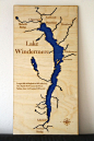 Lake Windermere Lake Map Wall Map : Lake Windermere lies at the heart of the Lake District in North England. This great expanse of water is visited by thousands of people a year! This map is an accurate portrayal of the Lake and its surrounding areas - a 