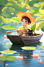 fu4lu4wangluo_a_girl_sitting_in_a_small_boat_and_floats_around__b7fb80bf-4beb-43de-9501-bed2189ed0fb