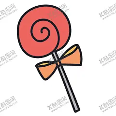 棒棒糖 【酷图网】简笔画,棒棒糖,T恤印花,卡通印花,简单印花,儿童衫,线描,简单图形